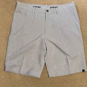 adidas Gray Flat Front Shorts for Casual Wear